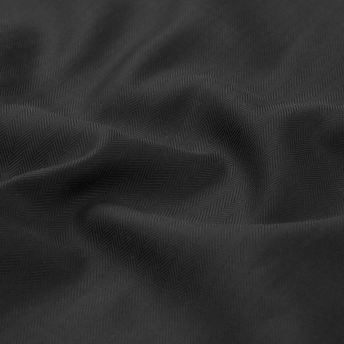 Premium Black Herringbone Cotton Shirting Fabric