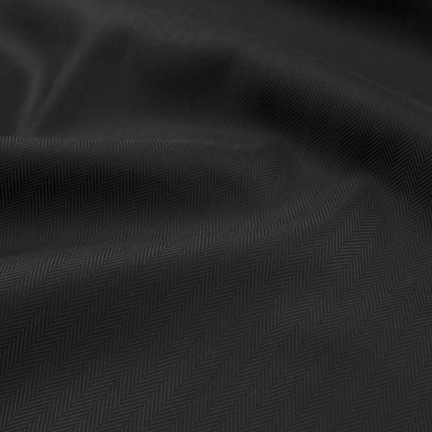 Premium Black Herringbone Cotton Shirting Fabric