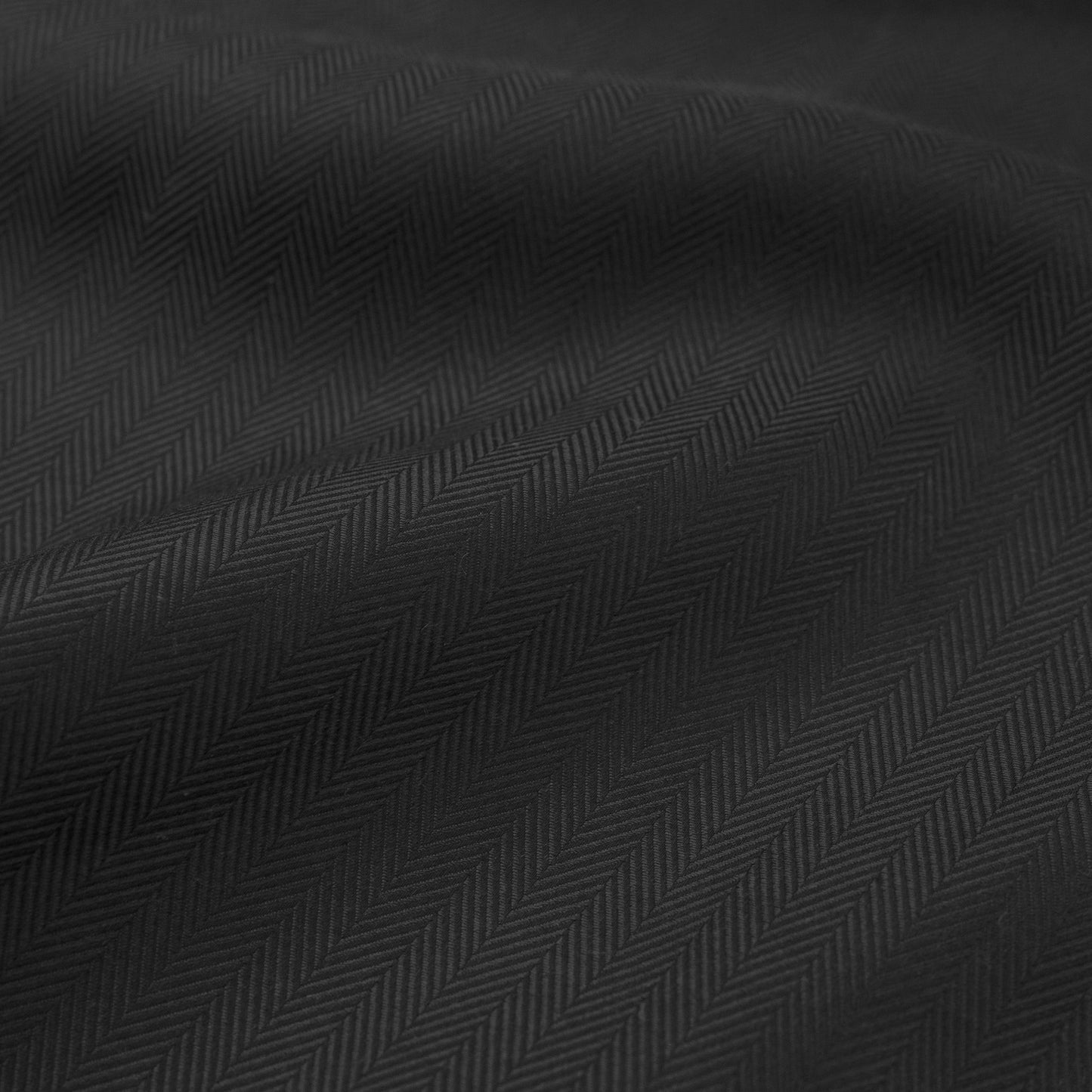 Premium Black Herringbone Cotton Shirting Fabric